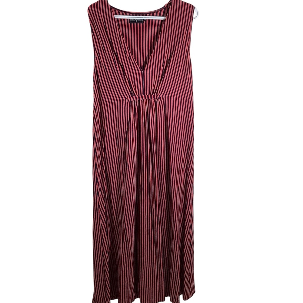 Duffield Lane Striped Red and Black Maxi Dress